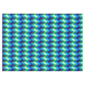 Tafelkleed met blauwe groene ombre chevrons medium (Voorkant (Horizontaal))