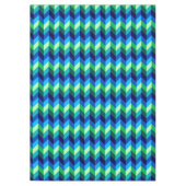 Tafelkleed met blauwe groene ombre chevrons medium (Voorkant)