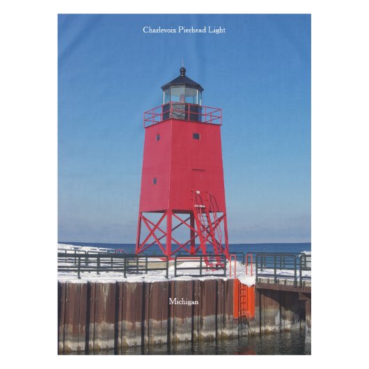 Tafelkleed met Charlevoix Pierhead Light (Voorkant)