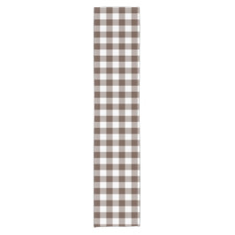 Tafelkleed met chocoladebruine ruit en geruite sto