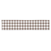 Tafelkleed met chocoladebruine ruit en geruite sto (Horizontaal)