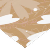 Tafelkleed met eigen monogram bruin en wit blad (Gekanteld)