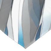 Tafelkleed met grijs, wit en blauw lijnpatroon (Gekanteld)