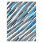 Tafelkleed met grijs, wit en blauw lijnpatroon (Voorkant)