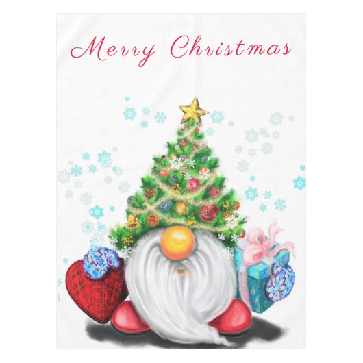 Tafelkleed met Kerstman Kabouter (Voorkant)