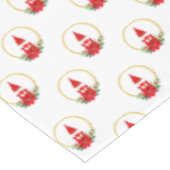 Tafelkleed met leuk kabouter- en kerstkranspatroon (Gekanteld)