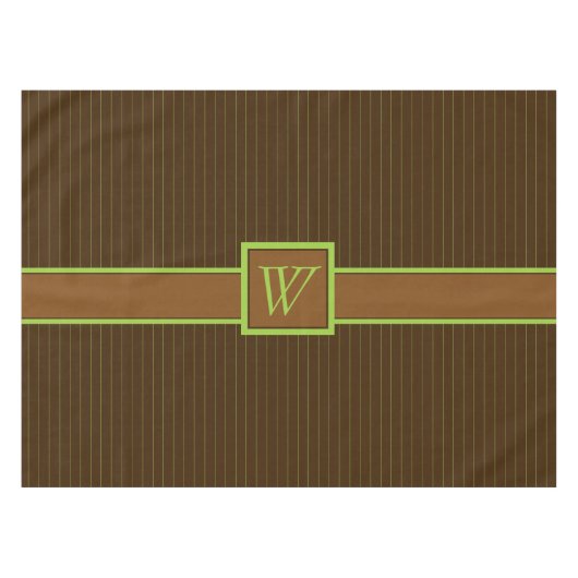 Tafelkleed met limoenstrepen op chocoladebruine on (Voorkant (Horizontaal))