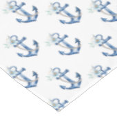 tafelkleed met nautisch Baby shower | Navy Blue Fl (Gekanteld)