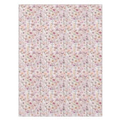 Tafelkleed met pastel wilde bloemen – Stof roze (Voorkant)
