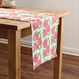 Tafelkleed met Poinsettia decoratie