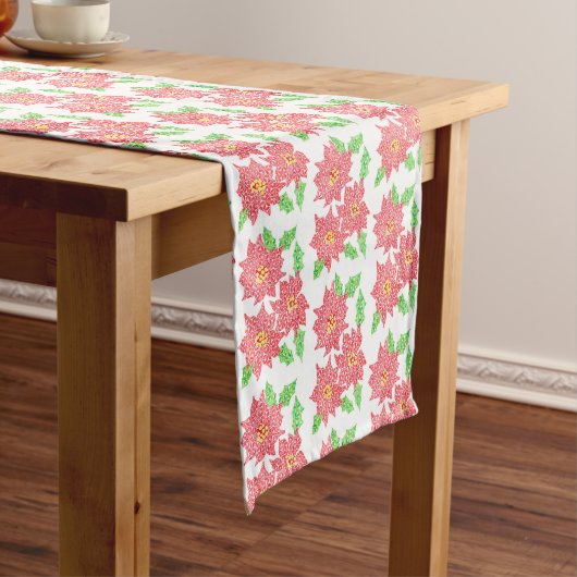Tafelkleed met Poinsettia decoratie (Voorbeeld)