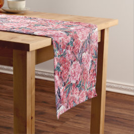 Tafelkleed met roze pioenrozen
