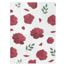 Tafelkleed met rozen bloemmotief
