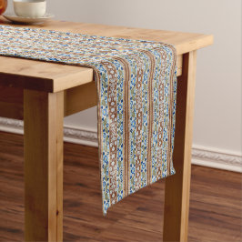 Tafelkleed met vintage Franse gestreepte bloemmoti