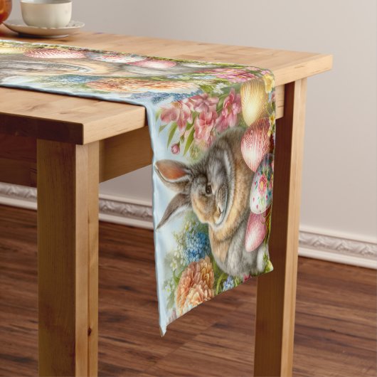 Tafelkleed met vintage paashaas en paaseieren (Voorbeeld)
