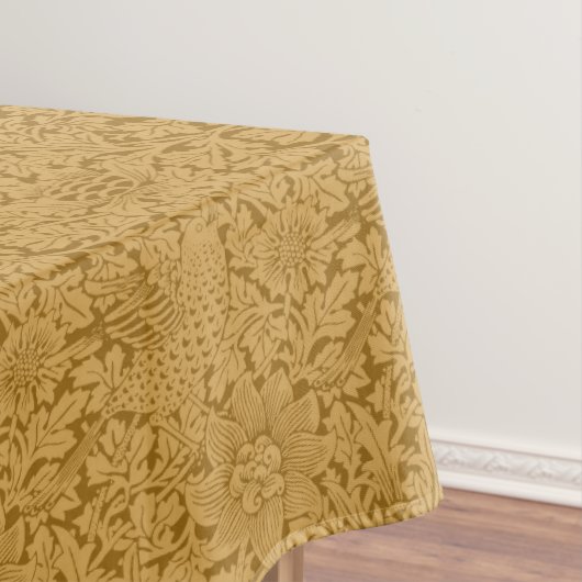 Tafelkleed met vogel en anemoon van William Morris (Voorbeeld)