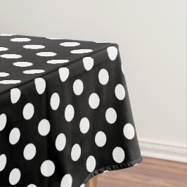 Tafelkleed met witte stippen
