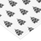 Tafelkleed met zwarte en witte kerstbomen (Gekanteld)