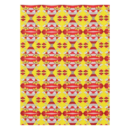 Tafelkleed Mexicaanse Drinken Hot Red Peppers (Voorkant)