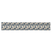 Tafelkleed Navy Bloemen Ivoor Dining Table Runner (Horizontaal)
