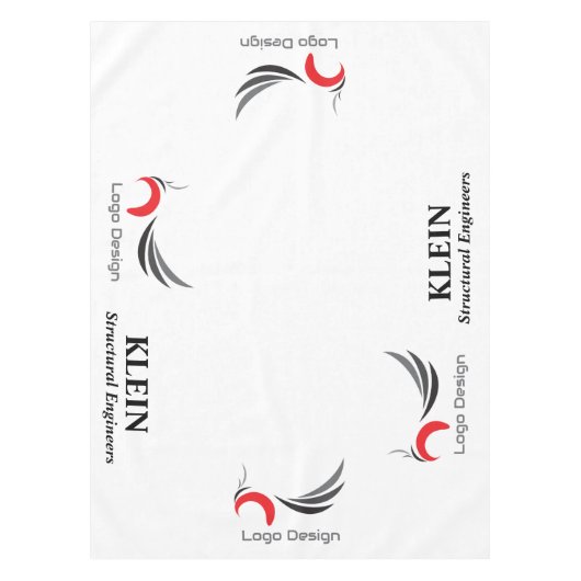 Tafelkleed Op Maat Met Uw Logo en Tekst (Voorkant)