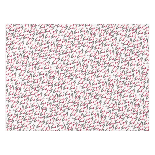 Tafelkleed Rood & Roze Lipstick Make-up Salon (Voorkant (Horizontaal))