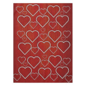 Tafelkleed Rood & Wit Harten (Voorkant)