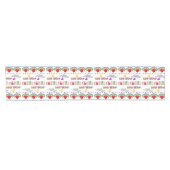 Tafelkleed Runner Happy Birthday Valentijnsdag (Horizontaal)