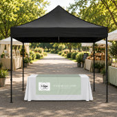 Tafelkleed Runner met Logo in Saliegroen
