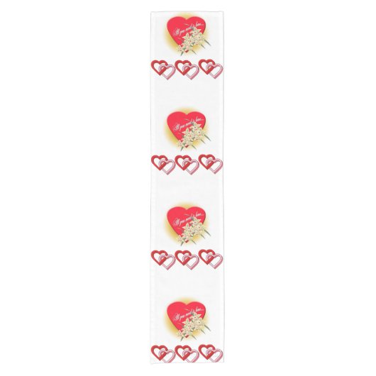 Tafelkleed Runner Valentijnse  (Voorkant)