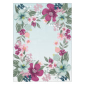 Tafelkleed Tropische Bloemen op Blue Ombre (Voorkant)