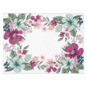 Tafelkleed Tropische Bloemen op Wit (Voorkant (Horizontaal))