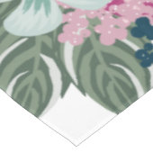 Tafelkleed Tropische Bloemen op Wit (Gekanteld)