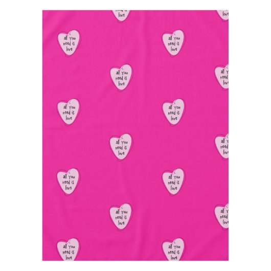 Tafelkleed Valentijnsdag Alles wat je nodig hebt i (Voorkant)