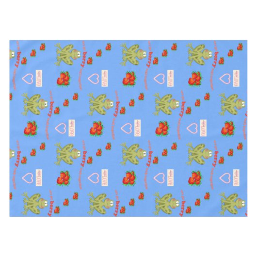 Tafelkleed Valentijnsdag Berry Frog Love (Voorkant (Horizontaal))