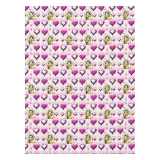 Tafelkleed Valentijnsdag  Cat (Voorkant)