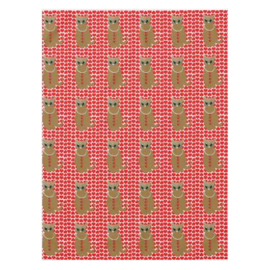 Tafelkleed Valentijnsdag Cat (Voorkant)