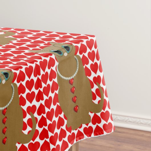 Tafelkleed Valentijnsdag Cat (Voorbeeld)