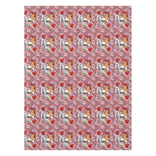 Tafelkleed Valentijnsdag Chicken (Voorkant)