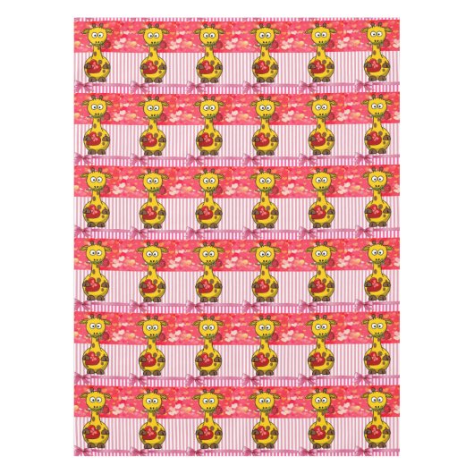 Tafelkleed Valentijnsdag Giraffe (Voorkant)