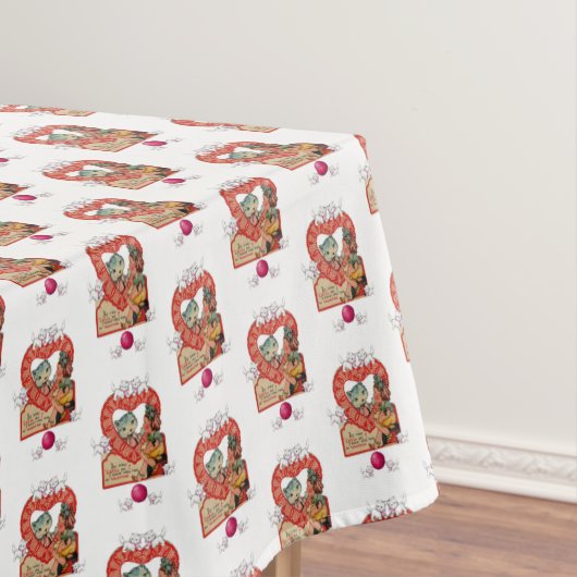 Tafelkleed Valentijnsdag Kitten (Voorbeeld)