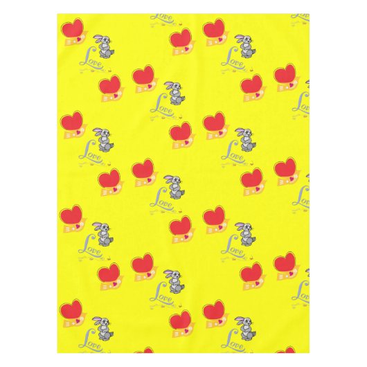 Tafelkleed Valentijnsdag Konijntje Konijn (Voorkant)