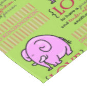 Tafelkleed Valentijnsdag roze olifant liefde (Gekanteld)