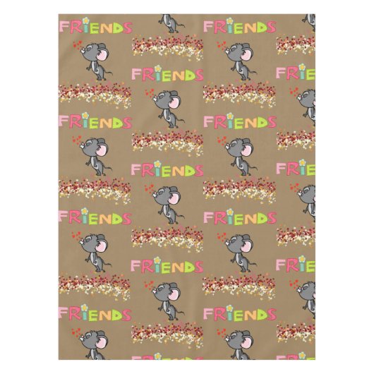 Tafelkleed Valentijnsdag Vrienden Muis (Voorkant)