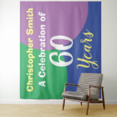 Tafelkleed voor 60e verjaartsfeest wandkleed (In situ)