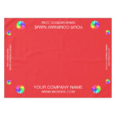 Tafelkleed voor beurs met aangepast logo rood (Voorkant (Horizontaal))