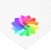 Tafelkleed voor beurs met aangepast logo wit (Gekanteld)