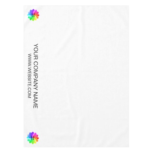 Tafelkleed voor beurs met aangepast logo wit (Voorkant)