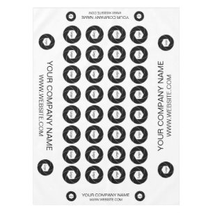 Tafelkleed voor beurs met aangepast logo Wit en Zw