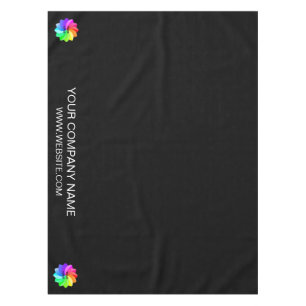 Tafelkleed voor beurs met aangepast logo Zwart